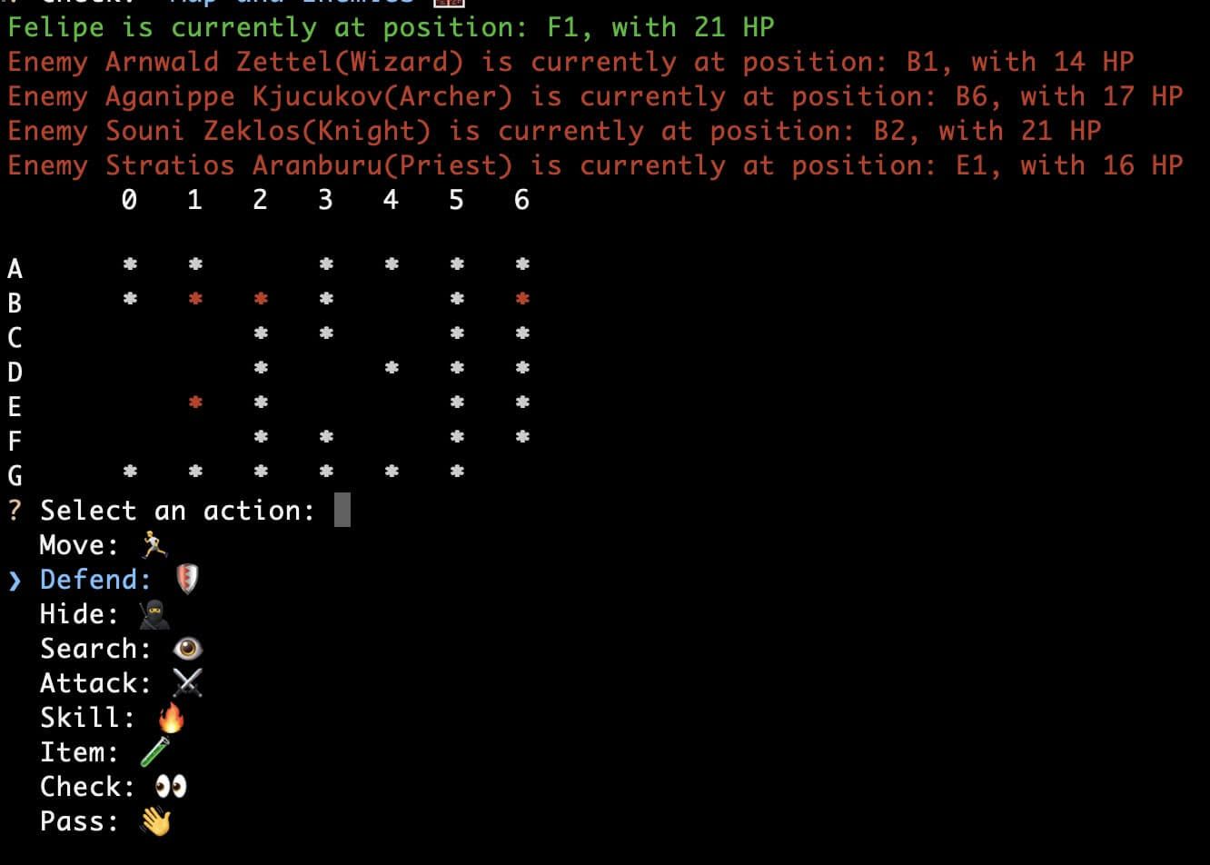 A terminal giving players options to do next