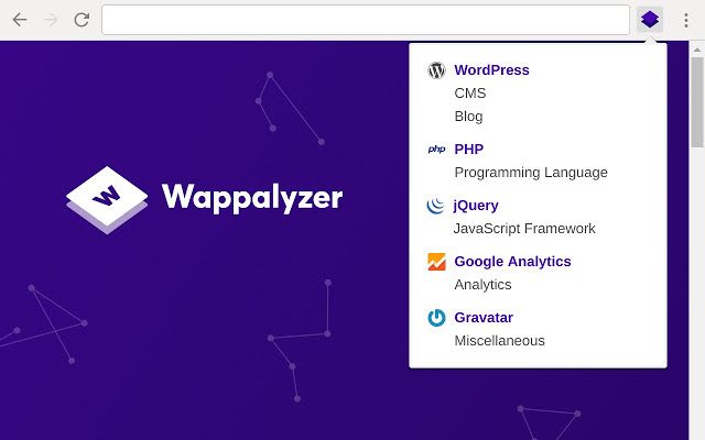 Wappalyzer plugin