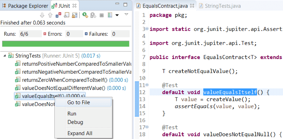 JUnit in the Eclipse IDE